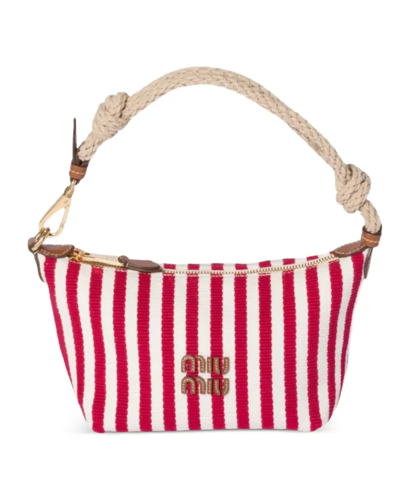 Miu Miu striped rope-handle mini bag - Rot Rot