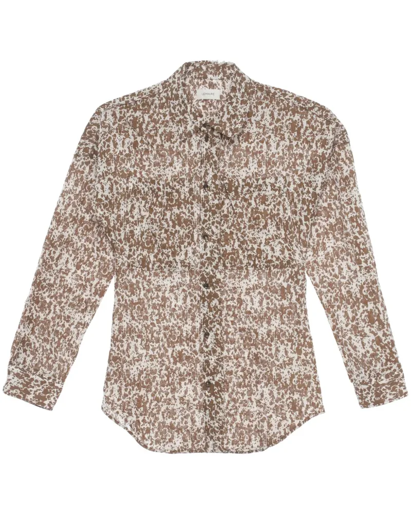 Christophe Lemaire Hemd mit abstraktem Print - Nude Nude