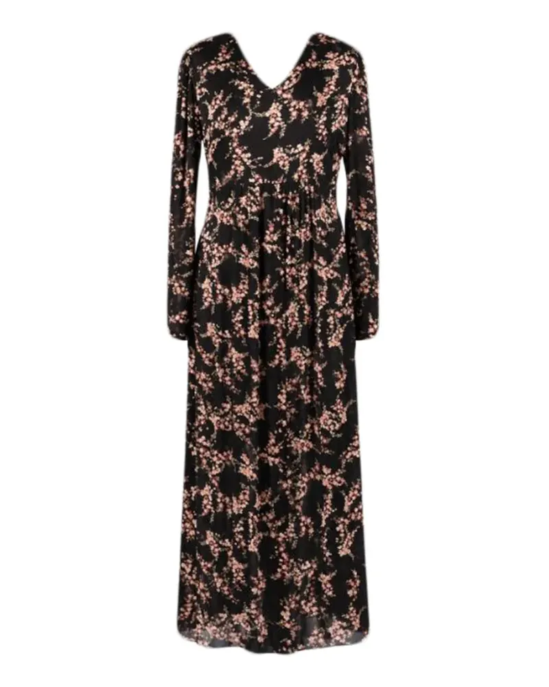 Twin-Set Kleid mit V-Ausschnitt - Schwarz Schwarz