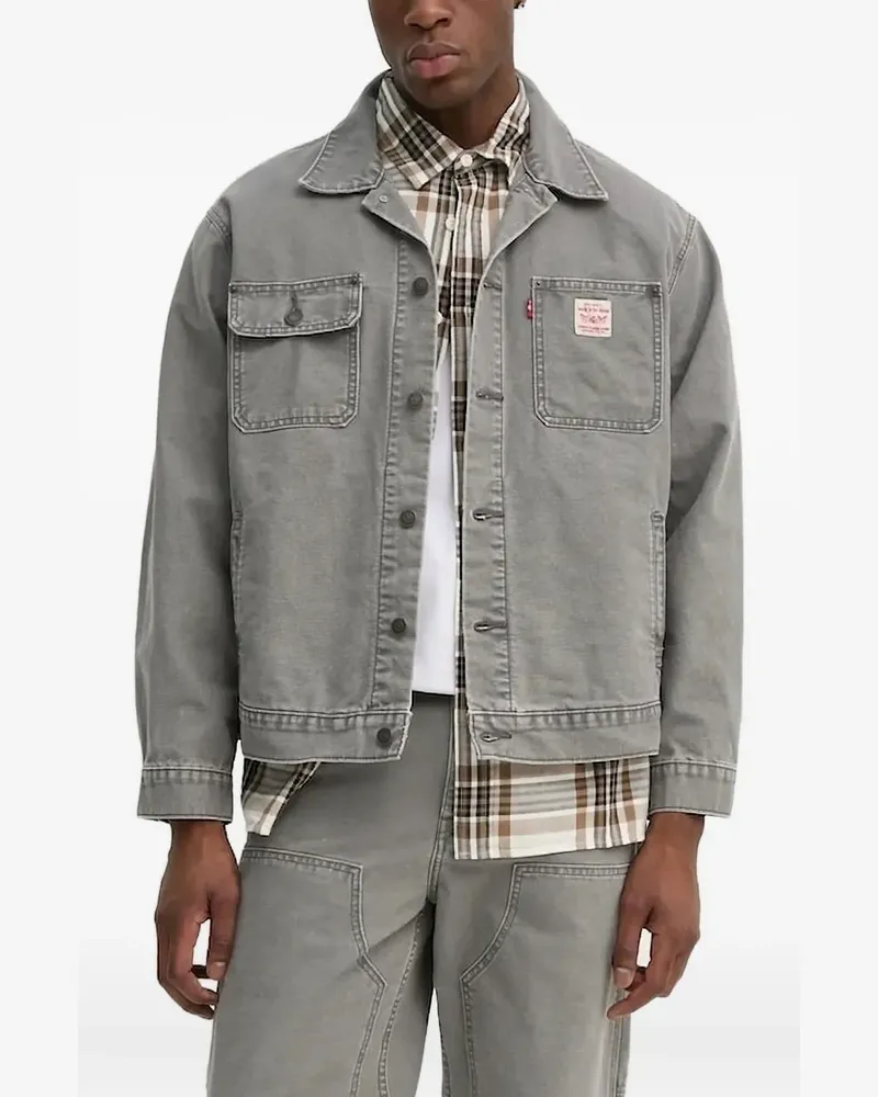 Levi's Jeansjacke mit aufgesetzter Tasche - Grau Grau