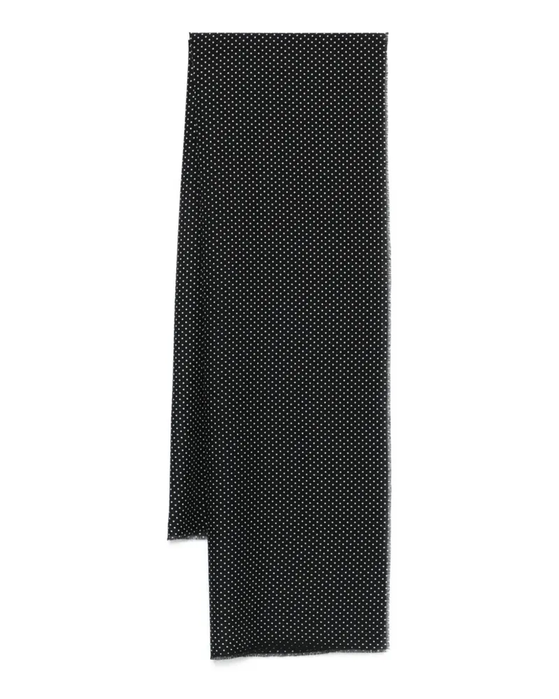 CENERE GB Schal mit Polka Dots - Schwarz Schwarz