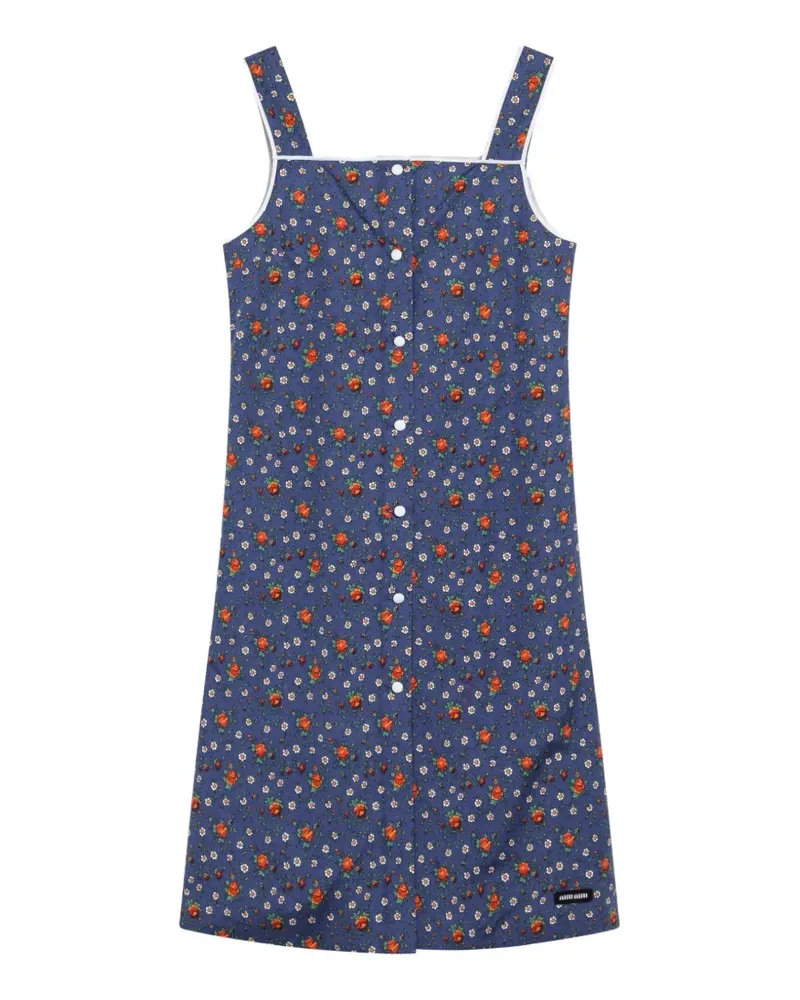 Miu Miu floral-print mini dress - Blau Blau