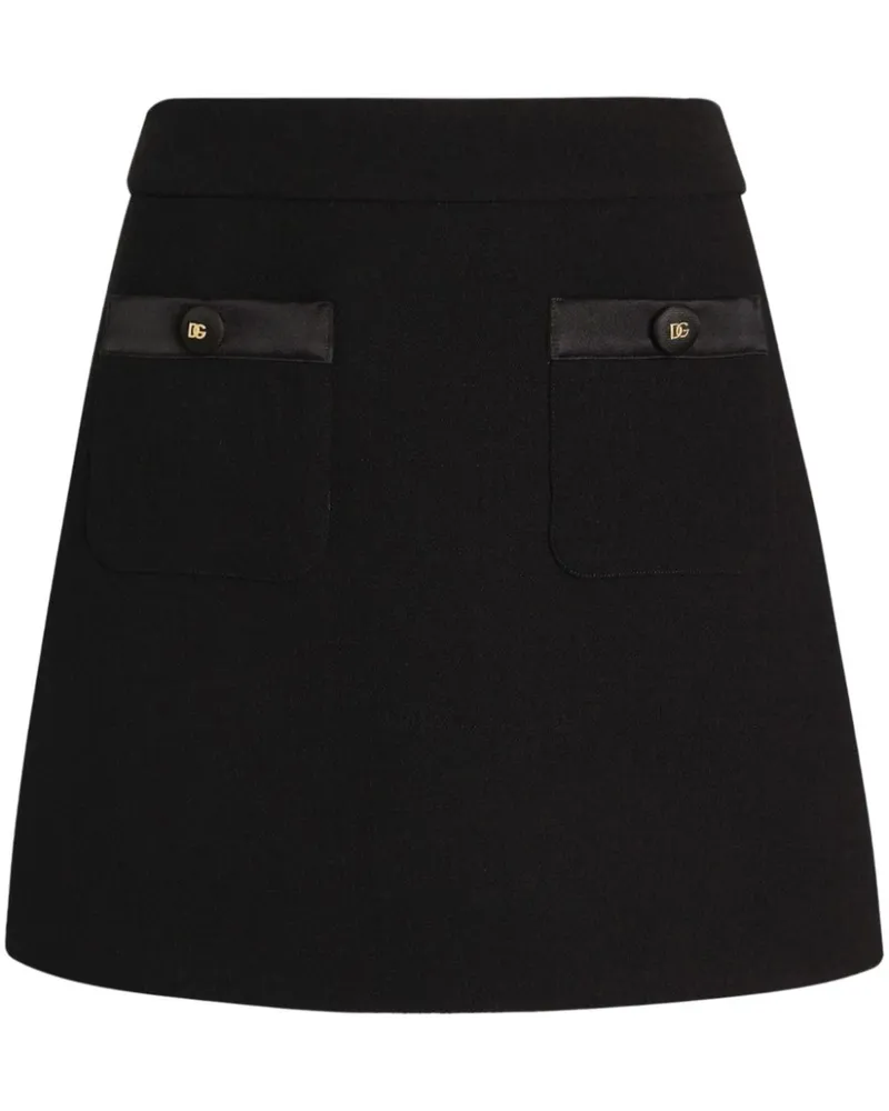 Dolce & Gabbana Minirock in A-Linie - Schwarz Schwarz