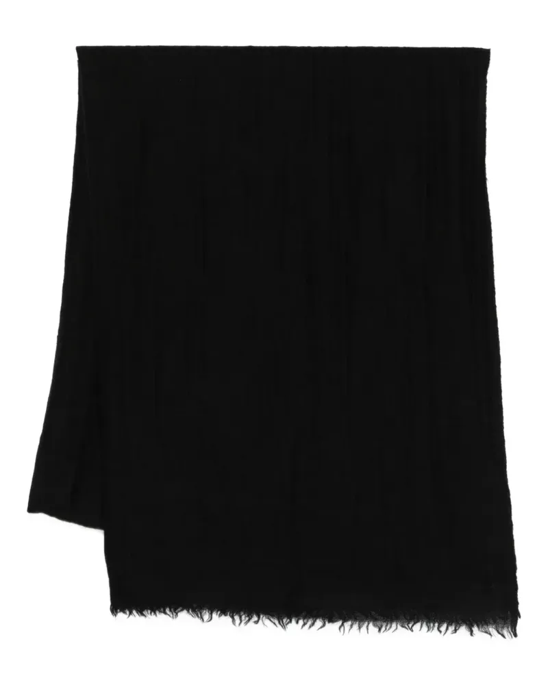 Faliero Sarti Schal mit ausgefransten Kanten - Schwarz Schwarz