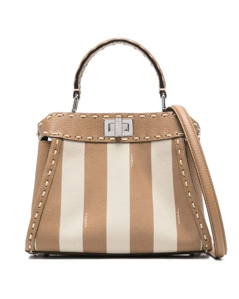 Fendi Mini Peekaboo Handtasche - Braun Braun