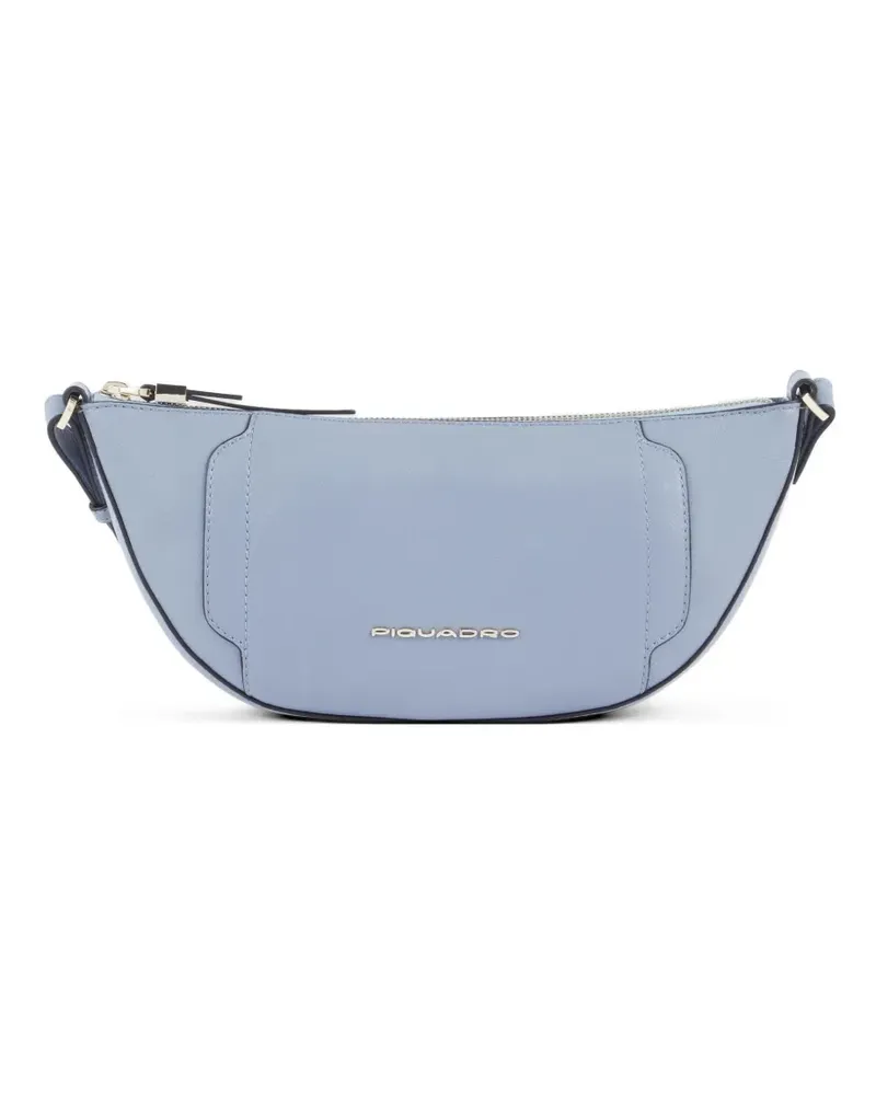 Piquadro Gürteltasche aus gekörntem Leder - Blau Blau