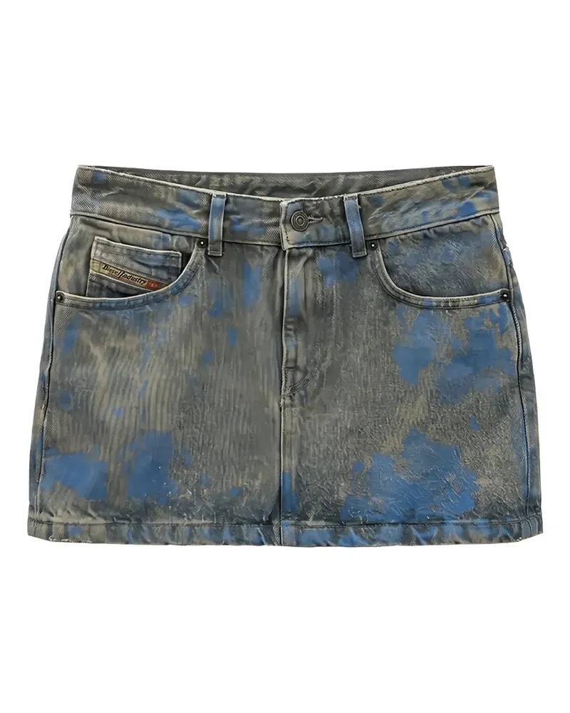 Diesel acid-wash denim mini skirt - Grau Grau