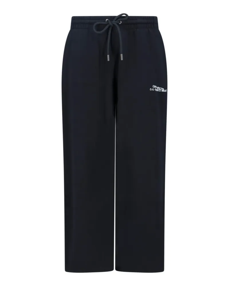 OFF-WHITE logo-print track pants - Schwarz Schwarz