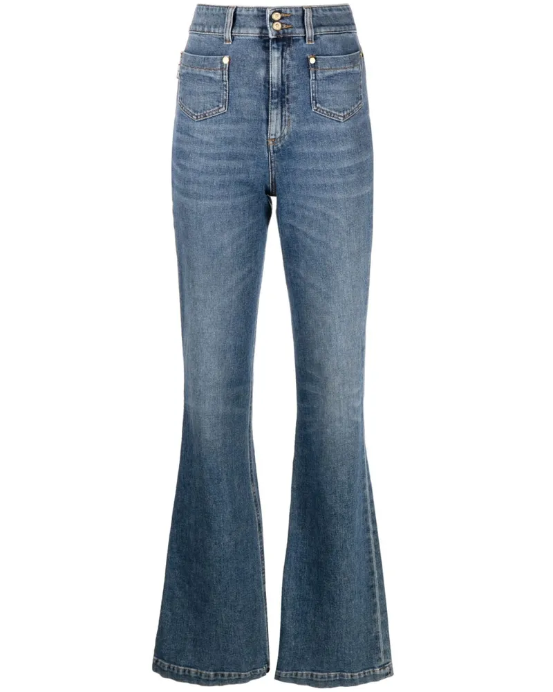 Just Cavalli Ausgestellte Jeans mit Logo-Patch Blau