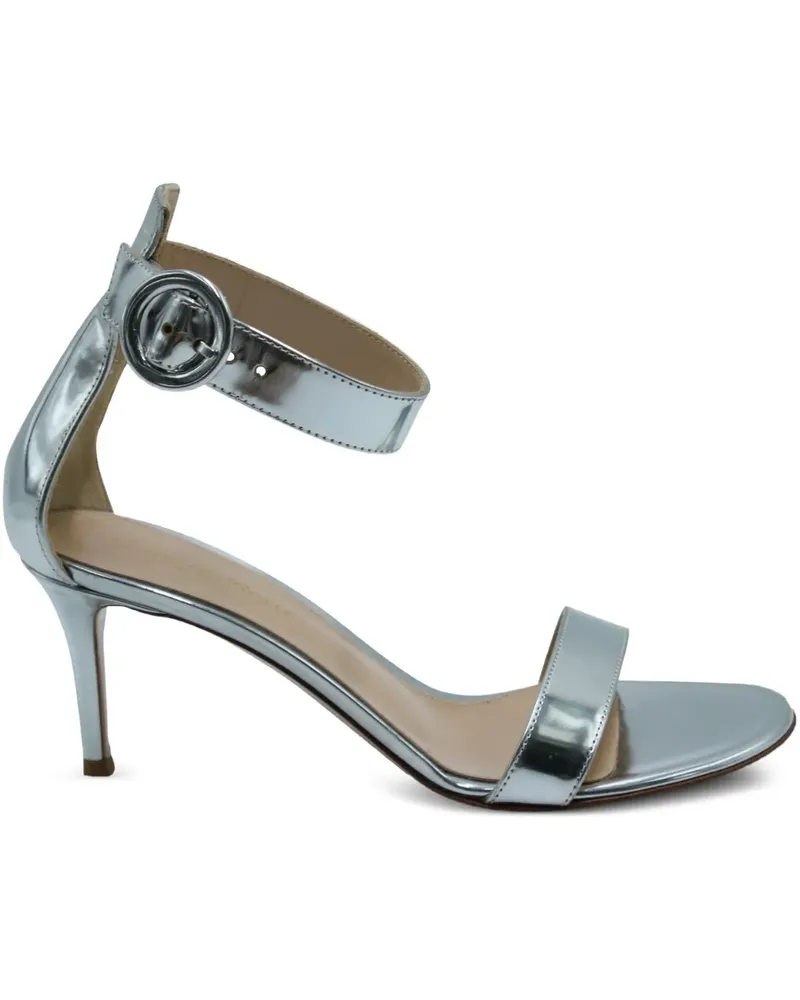 Gianvito Rossi Sandalen mit Knöchelriemen 70mm - Silber Silber