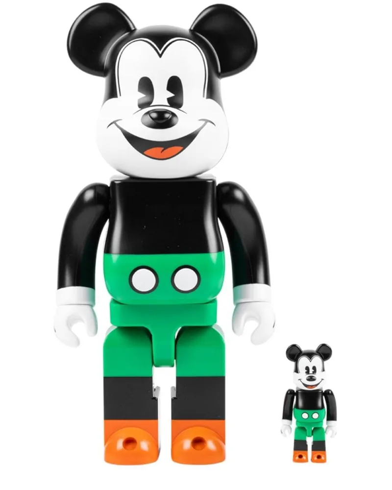 Medicom Toy x Micky Maus 1930s Poster BE@RBRICK 100% und 400% Figuren-Set - Schwarz Schwarz