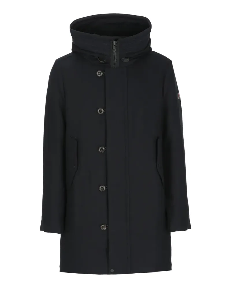 Peuterey Kasa logo-patch hooded parka coat - Schwarz Schwarz