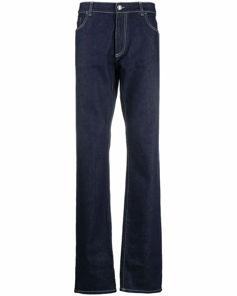 Billionaire Straight-Leg-Jeans mit Kontrastnähten - Blau Blau