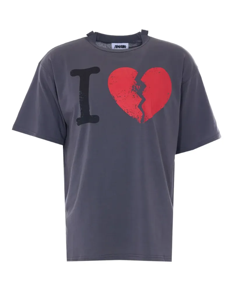 Magliano graphic-print distressed T-shirt - Grau Grau