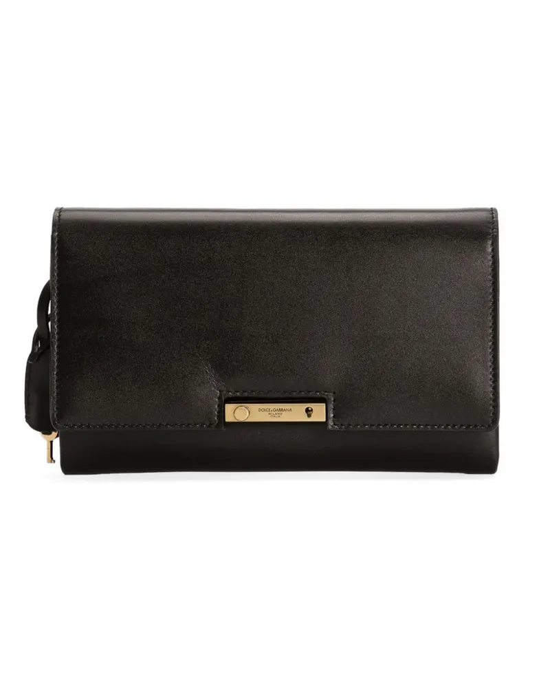 Dolce & Gabbana Mini-Tasche aus Leder Schwarz