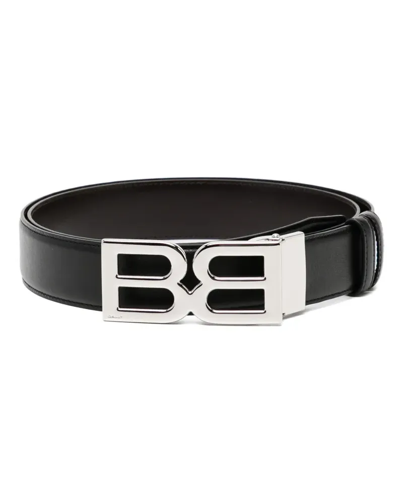 Bally logo buckle belt - Schwarz Schwarz