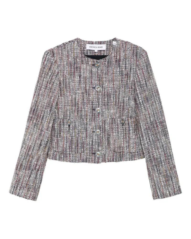 Veronica Beard Tweed-Jacke mit Knöpfen - Grau Grau