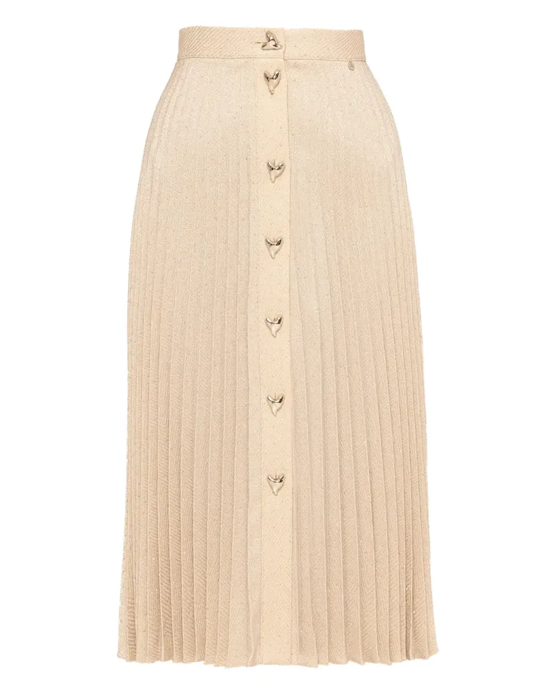 NISSA Midirock mit Falten - Nude Nude