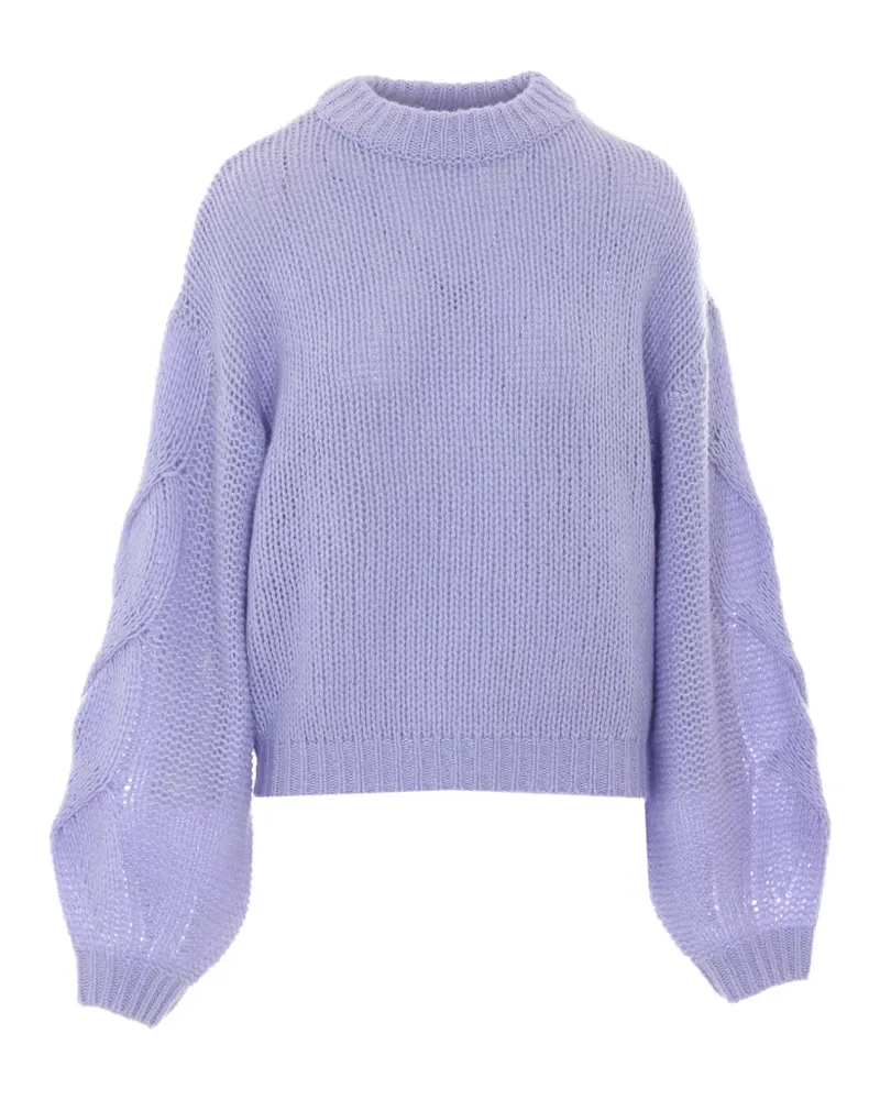 Lisa Yang Runi Pullover mit Zopfmuster - Violett Violett