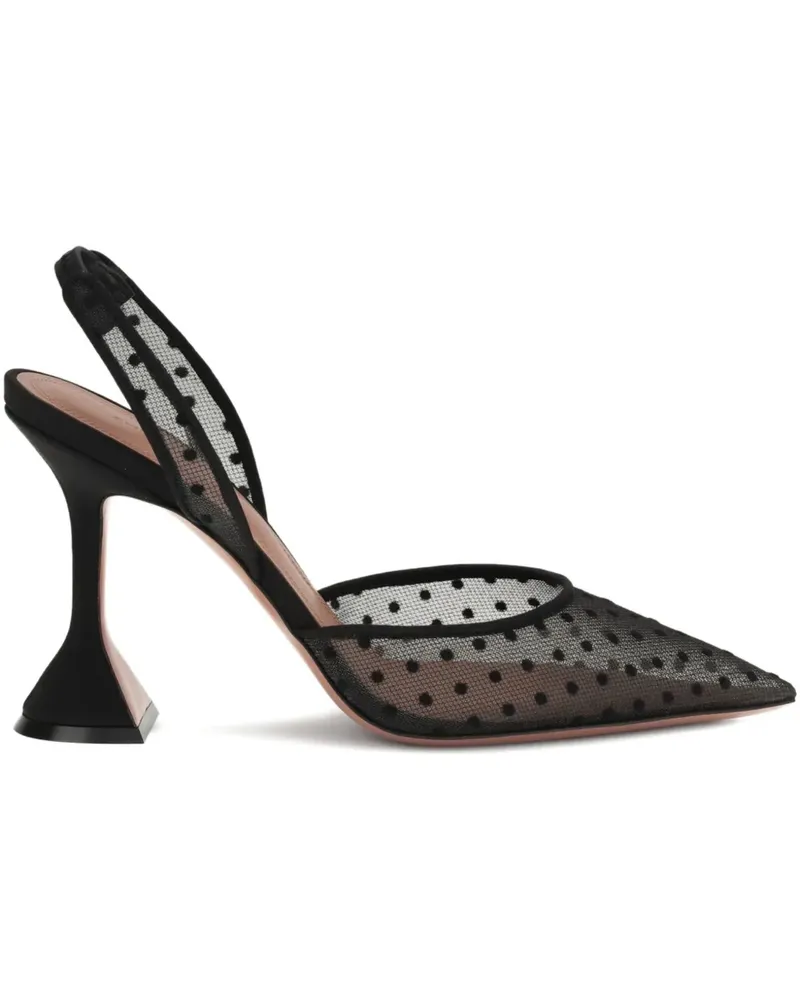 Amina Muaddi 95mm Holli polka-dot heeled pumps - Schwarz Schwarz