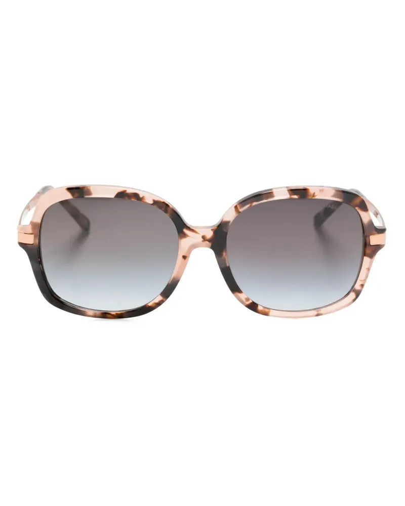 Michael Kors Eckige Sonnenbrille in Schildpattoptik - Rosa Rosa