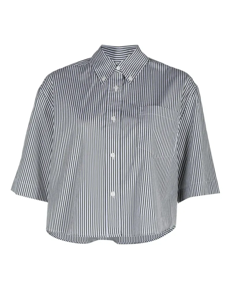 Derek Lam Ember striped cropped shirt - Weiß Weiß