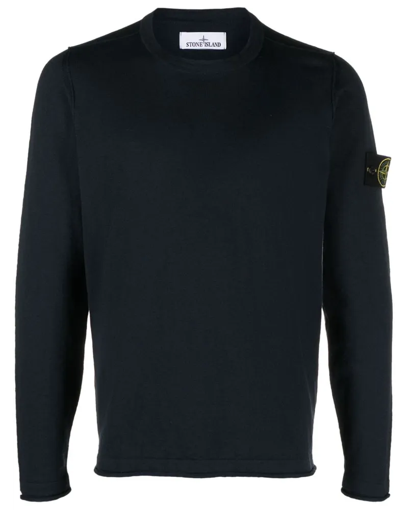 Stone Island Pullover mit Kompass-Patch - Blau Blau