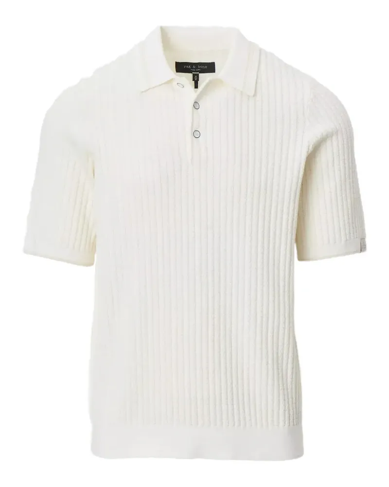Rag & Bone Strukturiertes Harvey Poloshirt - Nude Nude