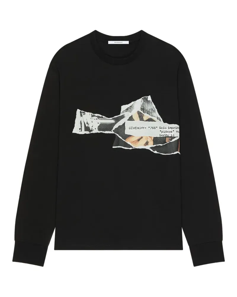 Givenchy T-Shirt mit Ripped Papers-Print - Schwarz Schwarz
