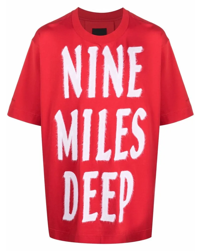 Givenchy T-Shirt mit Slogan-Print - Rot Rot