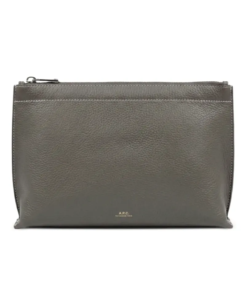 A.P.C. Neige Clou Clutch - Grau Grau