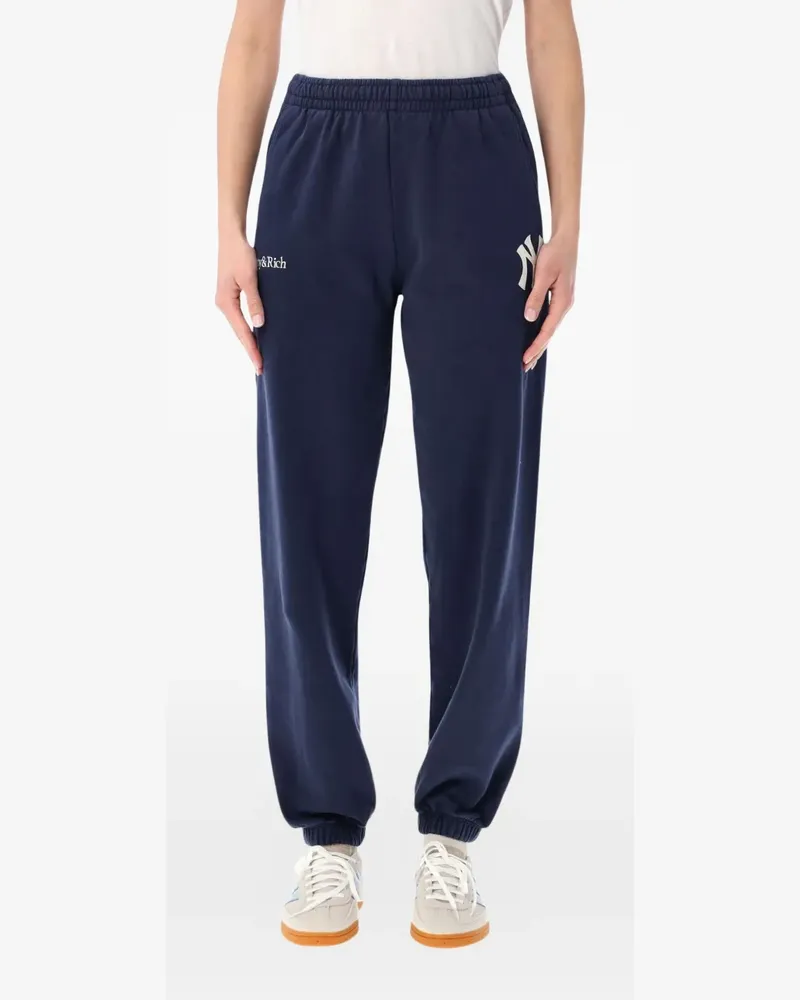 SPORTY & RICH Heritage Yankees track pants - Blau Blau
