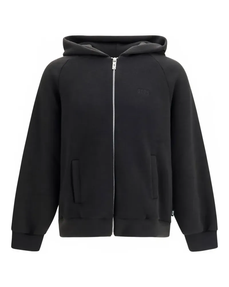 GCDS Hoodie mit Logo-Patch - Schwarz Schwarz