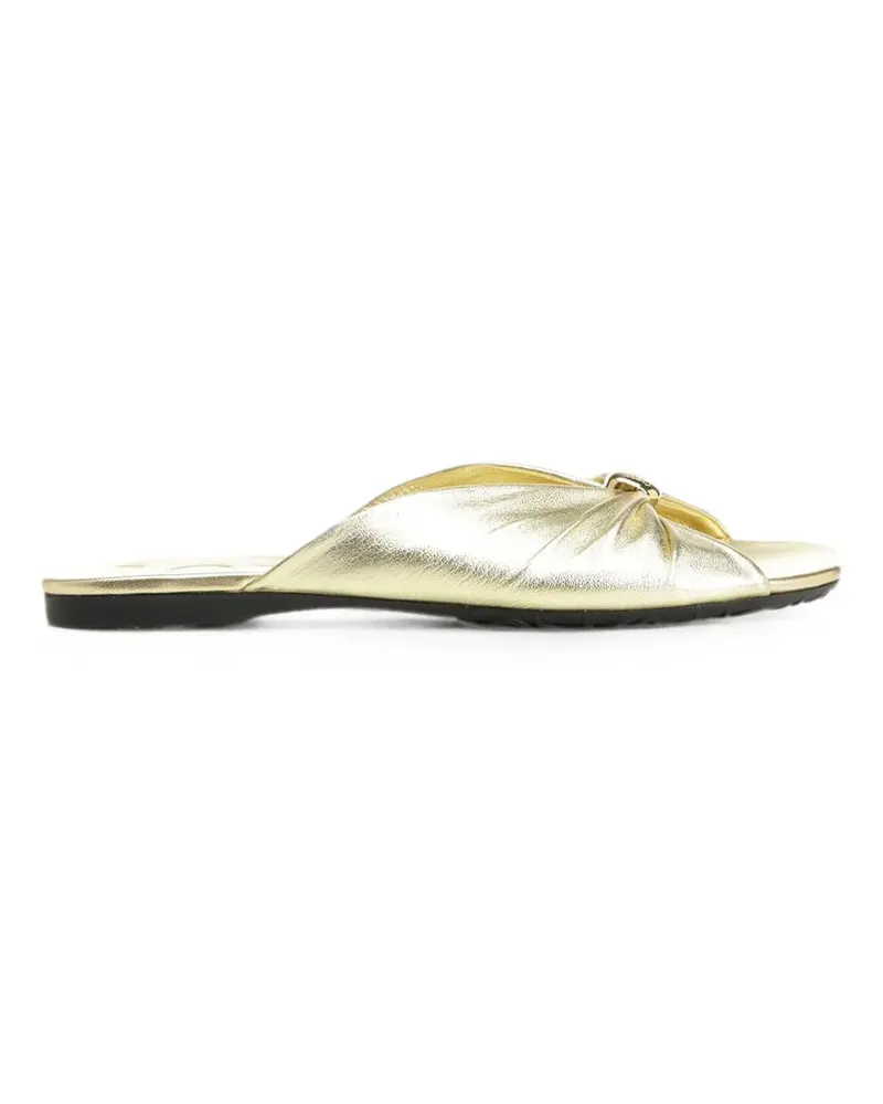 Loewe Pebble Mules mit Anagram-Gravur - Gold Gold