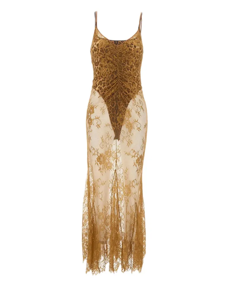 JACQUES lace animal-print dress - Braun Braun
