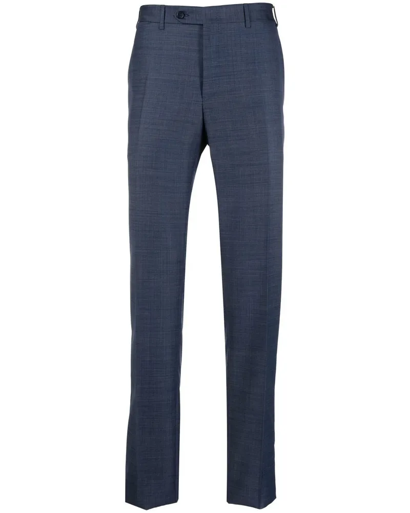 Canali Halbhohe Straight-Leg-Hose - Blau Blau