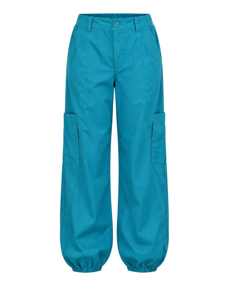Kaos pocket-detail elasticated-cuff cargo pants - Blau Blau