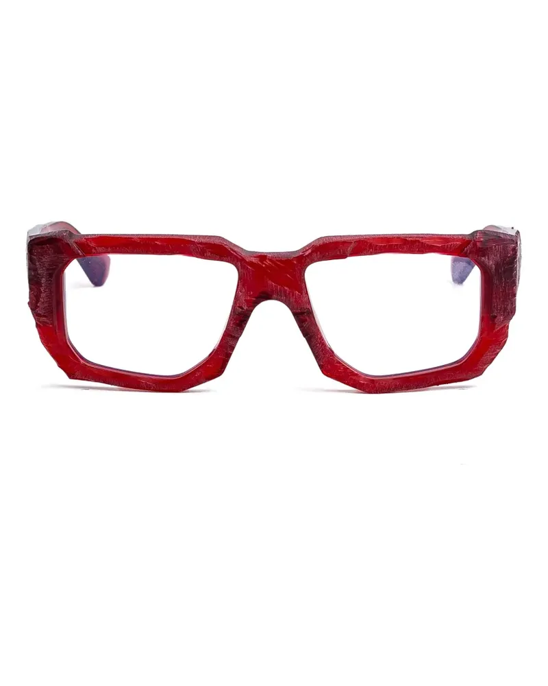 KUBORAUM K61 Brille mit geometrischem Gestell - Rot Rot