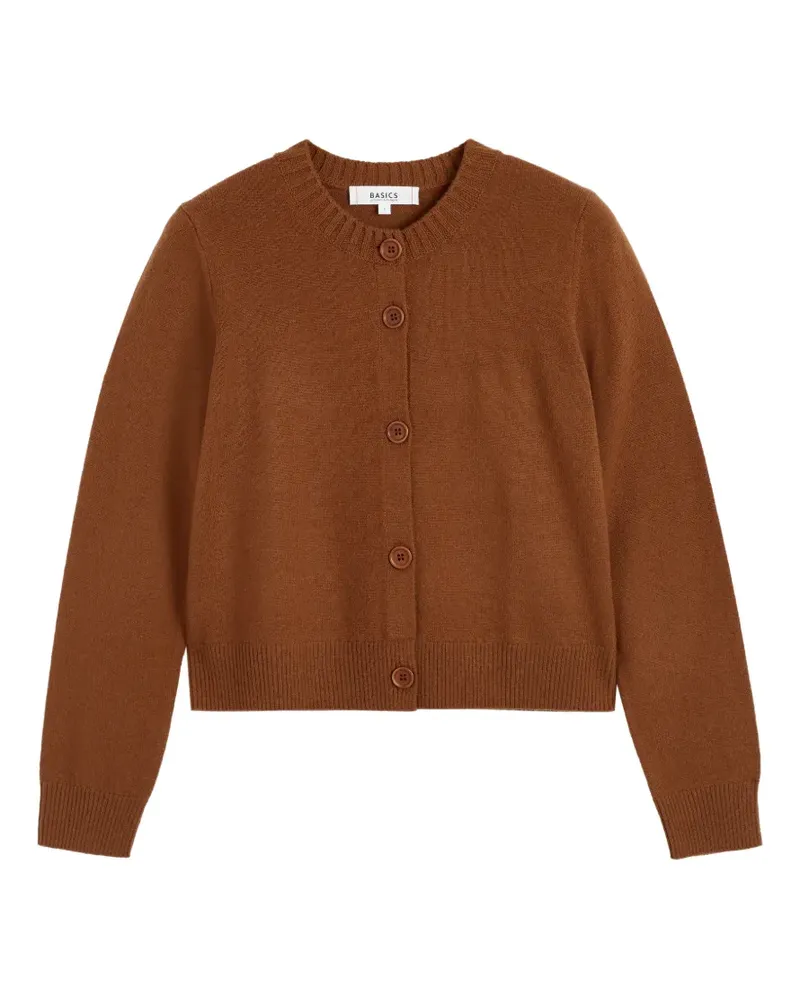 Chinti & Parker Basics Cardigan mit rundem Ausschnitt - Braun Braun
