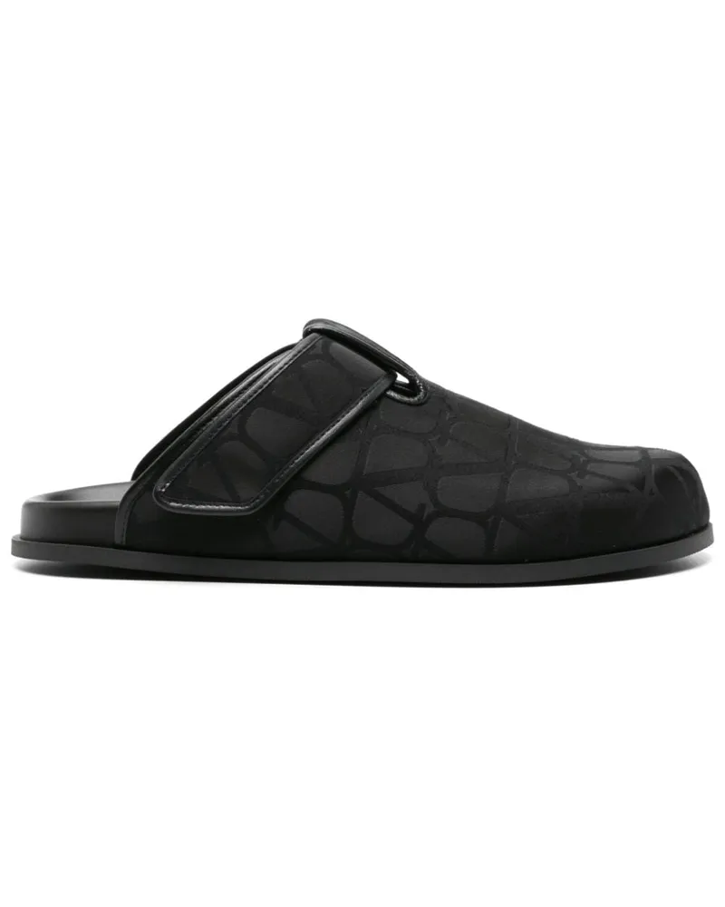 Valentino Garavani Slipper mit Toile Iconographe-Jacquard - Schwarz Schwarz