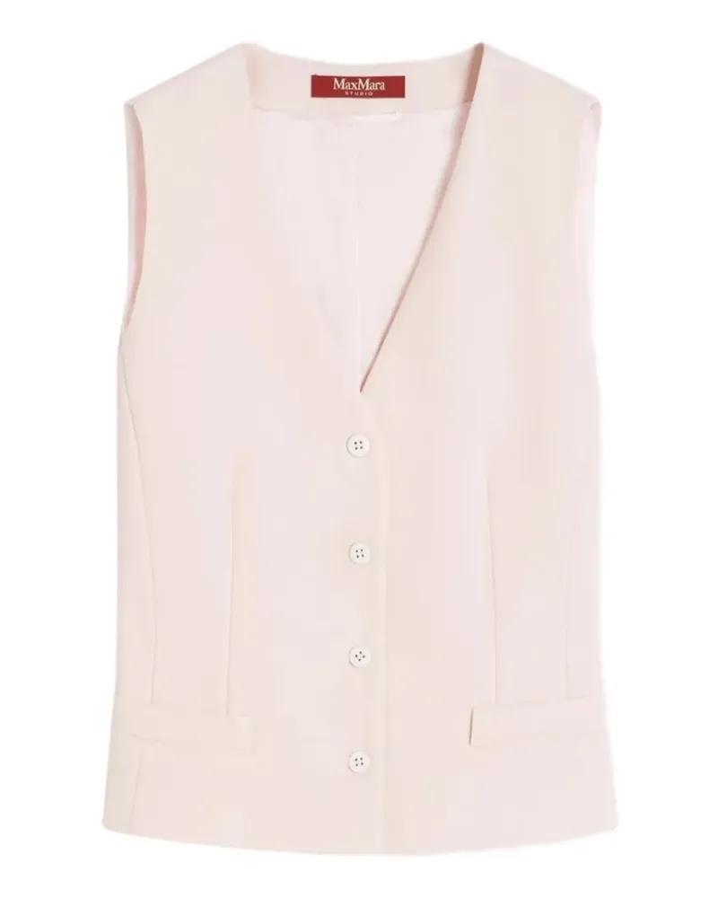 Max Mara v-neck button-down gilet - Rosa Rosa