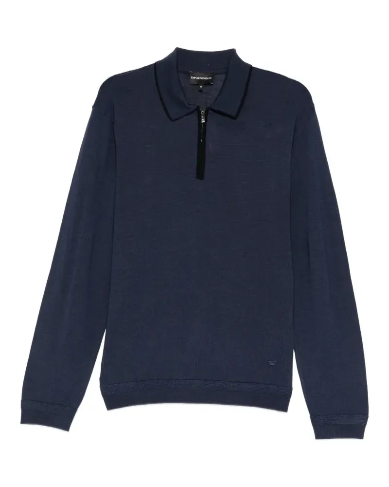 Emporio Armani Poloshirt mit Logo-Patch - Blau Blau
