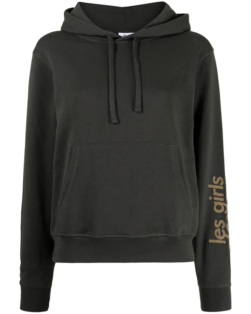 Les Girls Les Boys Hoodie mit Logo-Print - Grün Grün