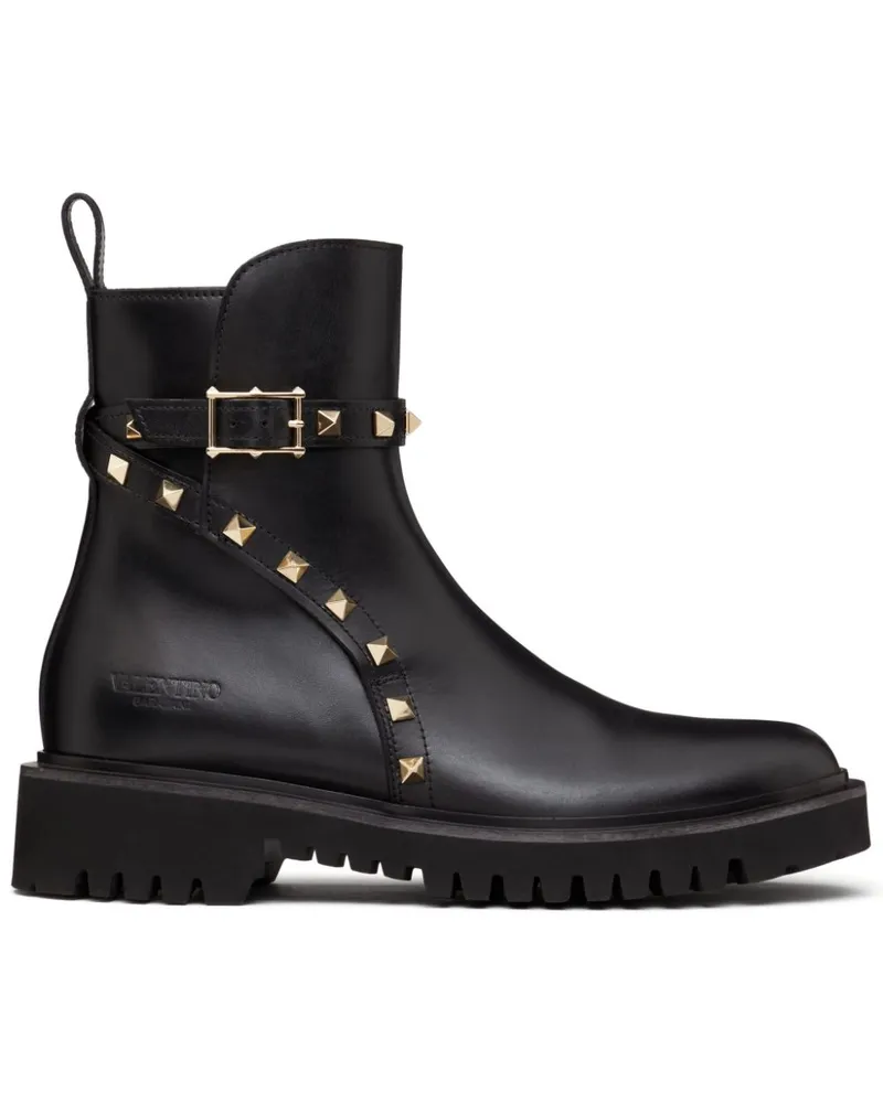 Valentino Garavani Rockstud Stiefeletten 40mm Schwarz