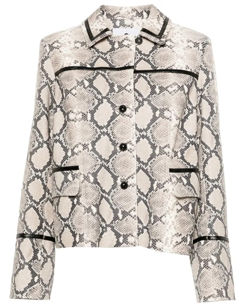 Marine Serre Jacke mit Python-Print - Nude Nude