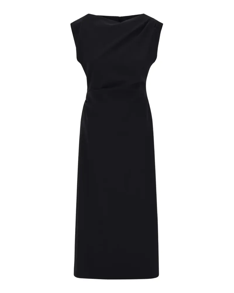 Herno Midikleid mit V-Ausschnitt - Schwarz Schwarz