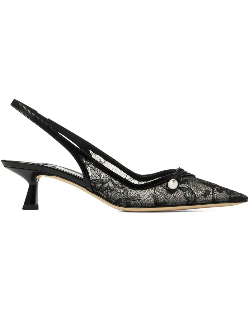 Jimmy Choo Amita Pumps mit Spitzenverzierung 45mm - Schwarz Schwarz
