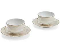 Set aus zwei Malmaison Impériale Teetassen und Untersetzer