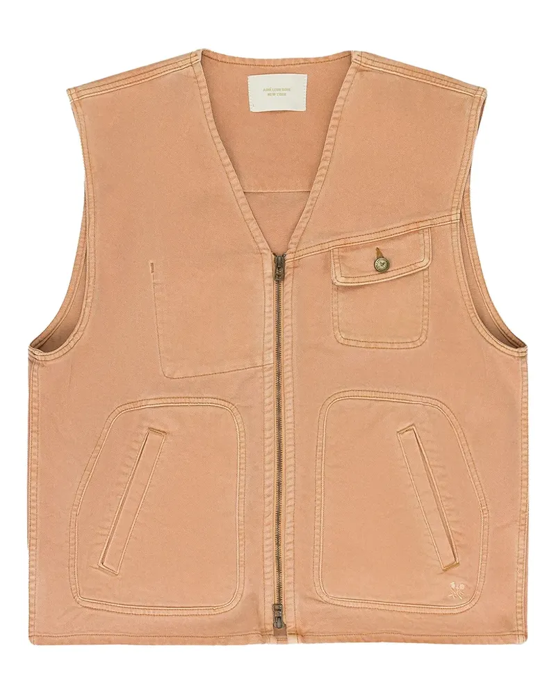 Aimé Leon Dore zip-up denim vest - Rosa Rosa