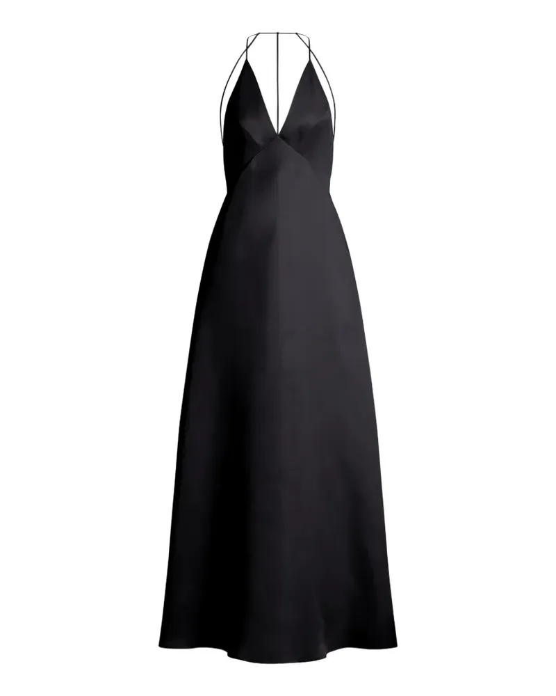 Alberta Ferretti Rückenfreies Kleid mit V-Ausschnitt - Schwarz Schwarz